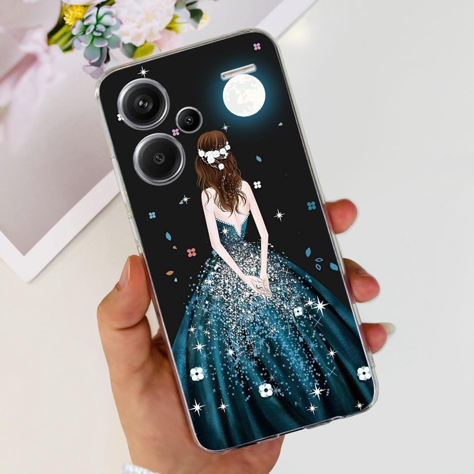 For Xiaomi Redmi Note 13 Pro Plus Pro+ Case Transparent New Fashion Pattern Soft TPU Etui For Xiaomi Redmi Note 13 4G 5G Bumper