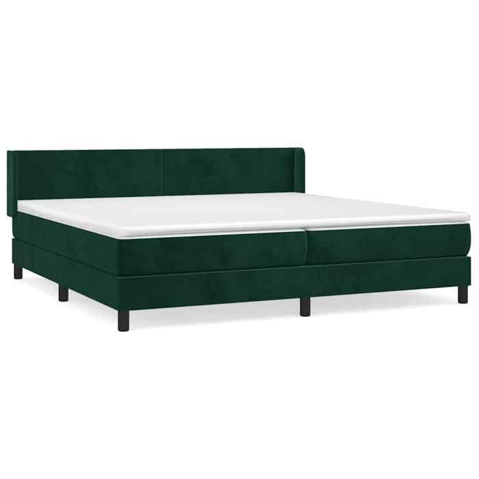 Maison Exclusive - Sommier à lattes de lit et matelas Vert foncé 200x200cm Velours