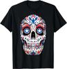 Sugar Skull 4th of July T Shirt Women Men Boys Fourth USA