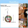 Christmas Snowman Acrylic Earrings With Silver Needle For Seasonal Gift Present