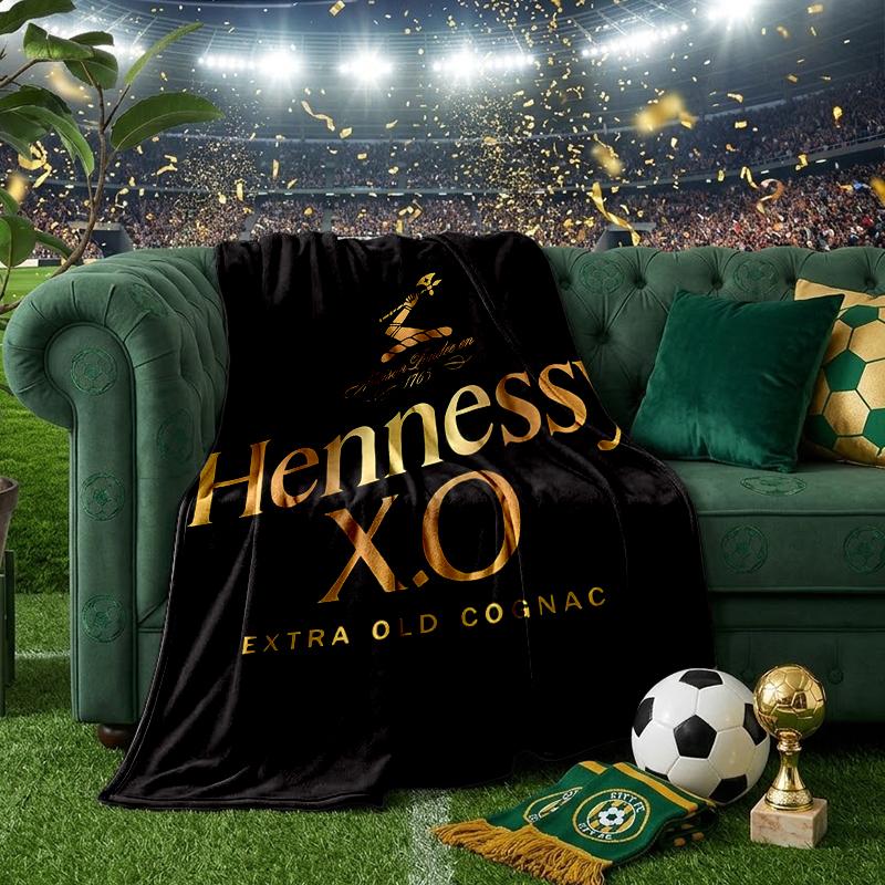 Плед Hennessy XO из фланели для дивана, для дома, кемпинга, гостиной, офиса, кресла и кровати. Мягкий подарок на день рождения