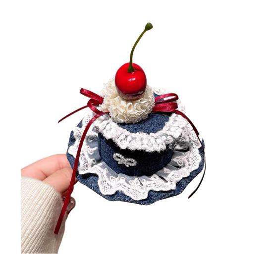 Soft Fabric Velvet Headband Birthday Series Cake Decor Bright Color Hair Hoop Hand-Crafted Hair Accessory