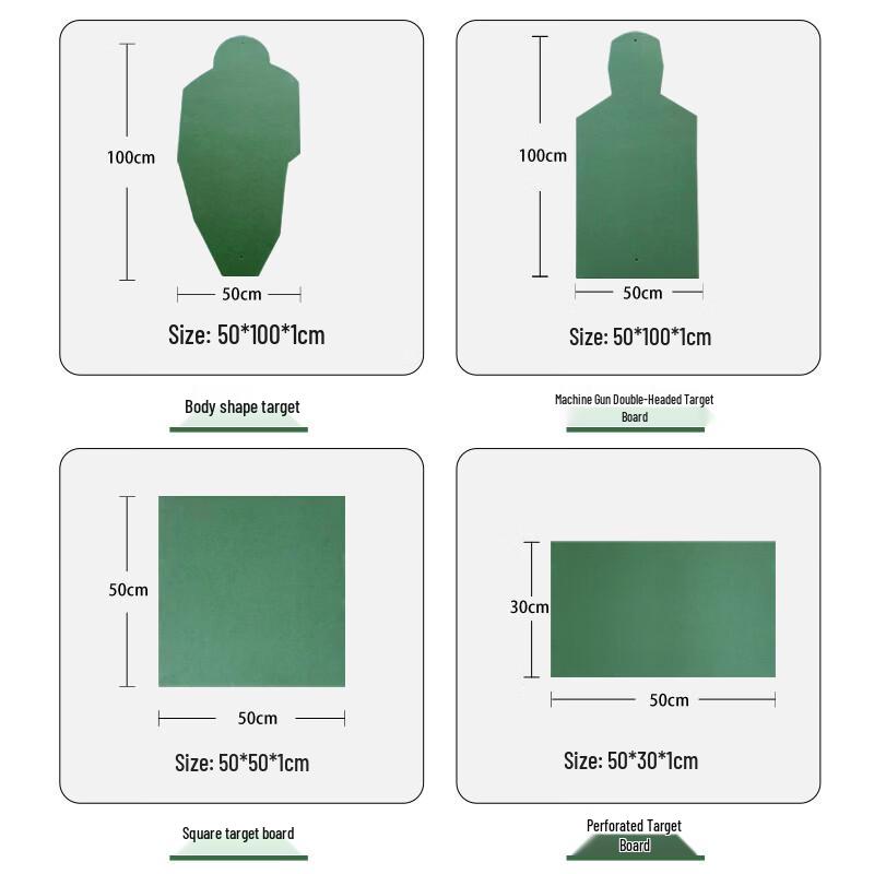Military Training Shooting Head Target Boards - Set of 6