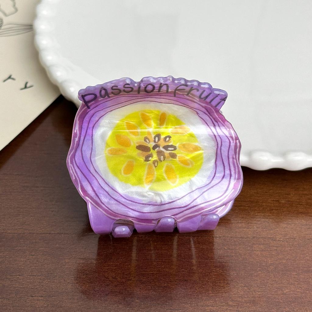 1pc Cute Fruit Series, Grab Clip, Niche Fun Hair Clip, Half Tied Hair, Ponytail Clip, Children's Hair Accessory