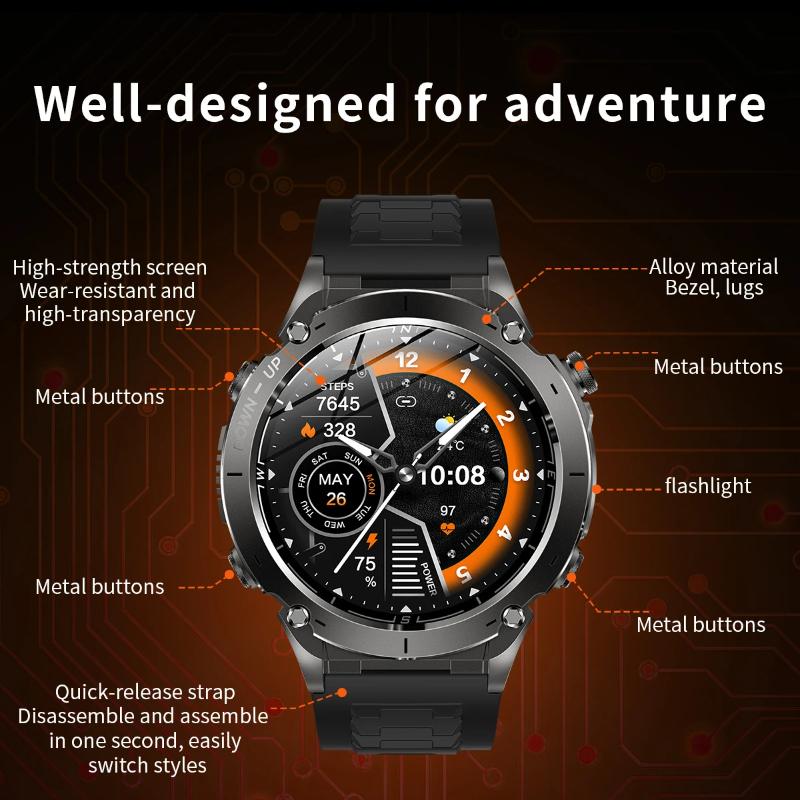 2025 New Ultra GPS Smart Watch 10ATM Waterproof Built-in Dual-band GNSS Compass Military Sport Men SWIM Bracelet For Xiaomi IOS