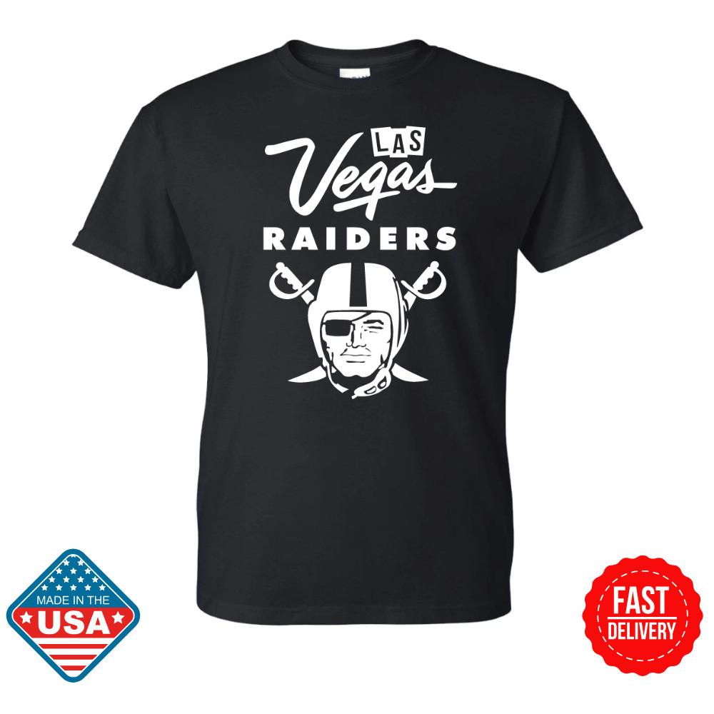 Футболка Las Vegas Raiders Все цвета + Размеры S-5XL Футболка в стиле американского футбола Унисекс Унисекс Футболка