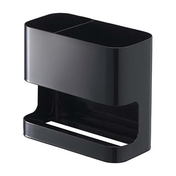 Yamazaki Jitsugyo Hair Dryer & Hair Iron Holder Black Approx. W16 x D8.5 x H14cm Beautes Dryer Holder Hair Iron Storage 7594