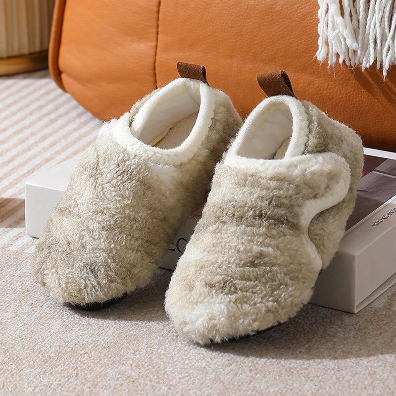 Children's non-slip soft-soled floor socks, adult autumn and winter indoor thermal socks, fleece-lined and thickened baby floor shoes