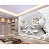 Белые цветочные 3d обои современные минималистичные обои гостиная спальня настенная роспись домашний декор