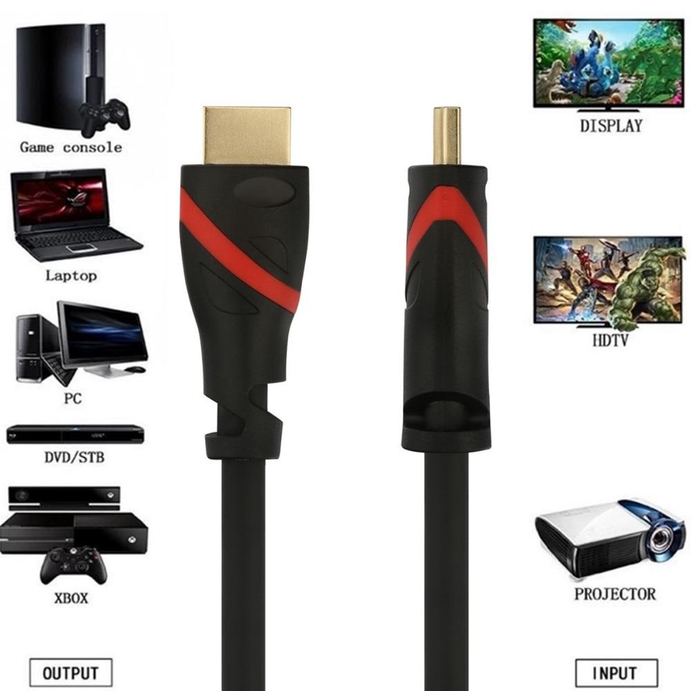 Кабель HDMI Высокоскоростной позолоченный штекер «папа-папа» Поддержка HD 1080P 3D HDMI-кабель 1 м 1,5 м 2 м 3 м 5 м 10 м 15 м для HDTV XBOX PS3 Компьютерный видеокабель