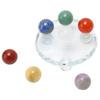 7 Chakra Stones Set Purify Negative Energy Round Healing Stones with Charging Plate for Beginners