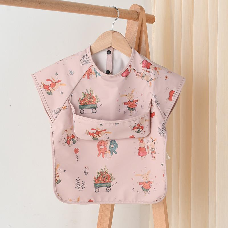 Korean-Style Reversible Sleeveless Baby Bib: Waterproof & Anti-Dirty for Feeding