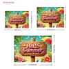 2D Colorful Hello Summer Tapestry for Room & Party Decor