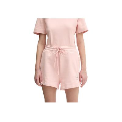 Stella McCartney Логотип Шорты-капри с высокой посадкой и завязками Женские шорты Розовый JI5060