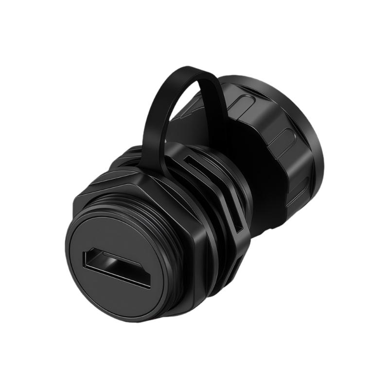 IP68 Waterproof HDTV Coupler Panel Mount Pass Through Connector Female To Female With Cover For Outdoor And Indoor Use
