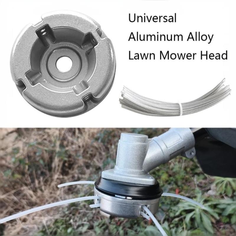 Heavy Duty Aluminum Alloy Lawnmower Weed Head Accessories Nylon Steel Mowing Line for Commercial Gardening