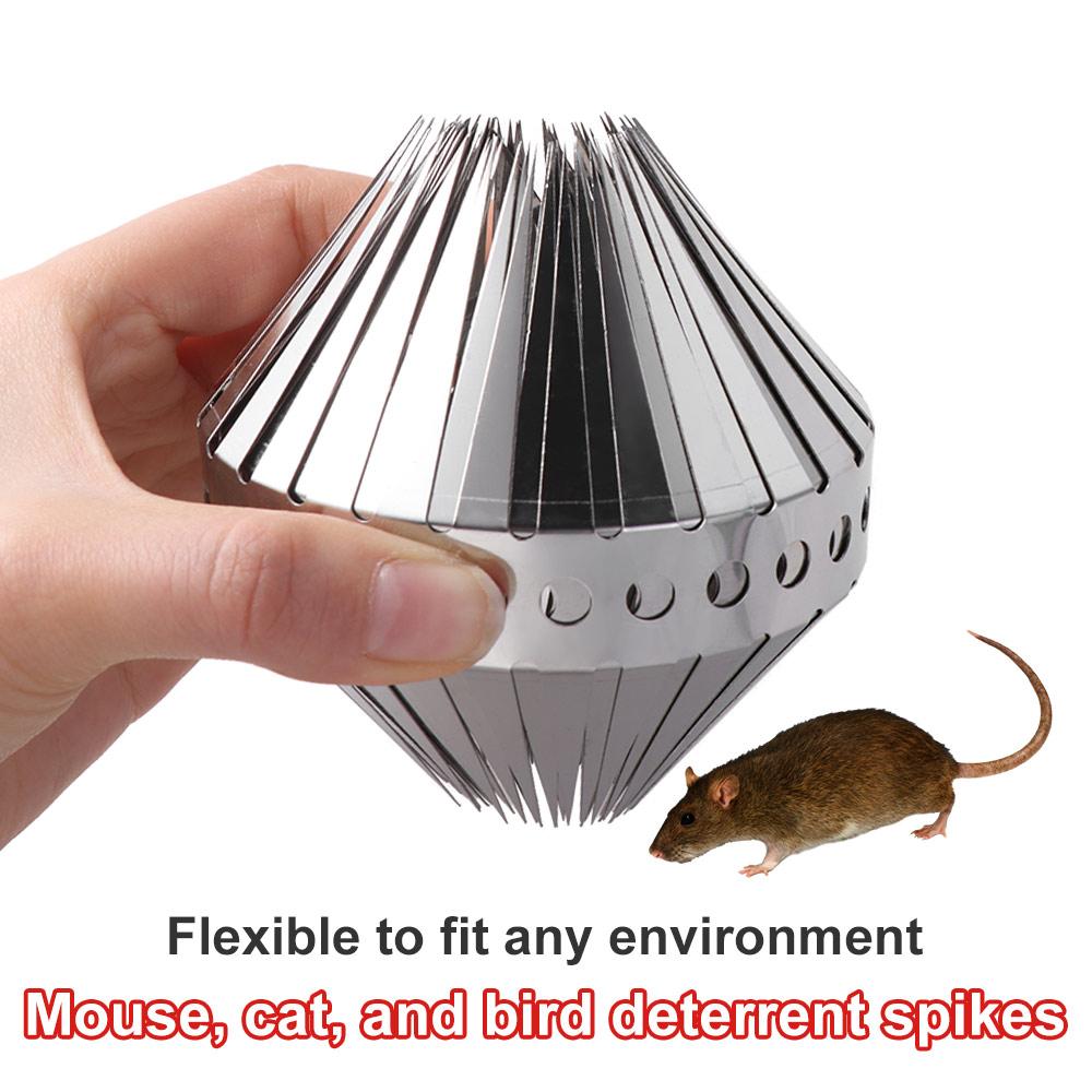 Bendable Stainless Steel Bird Spikes Flexible Anti Rat Snake Baffle Blocks  Fence