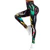 Popular European and American yoga pants 1D digital printing leggings bottoming women's outdoor sports fitness trousers