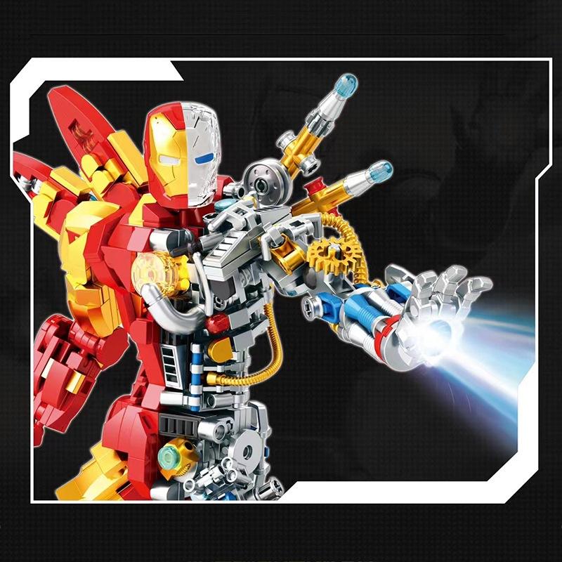 Marvel Мстители Фильм Супергерои Половина Перспектива Машина Железный Человек Титан Робот Строительные Блоки Кирпичи Модель Дети Мальчики Игрушки