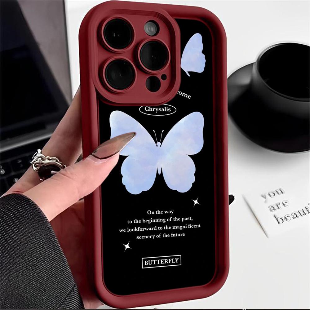 Мягкий чехол для телефона Angel Eye TPU для Samsung A05 A13 A23 A53 A14 A24 A34 A54 A15 A25 A35 A55 S20 S23 FE S24 Ultra Ae68 Бабочка цветок милый дизайн