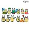 12Pcs/Set Anime Totoro Resin Models Miniature Dollhouse Bonsai Scenery Decor