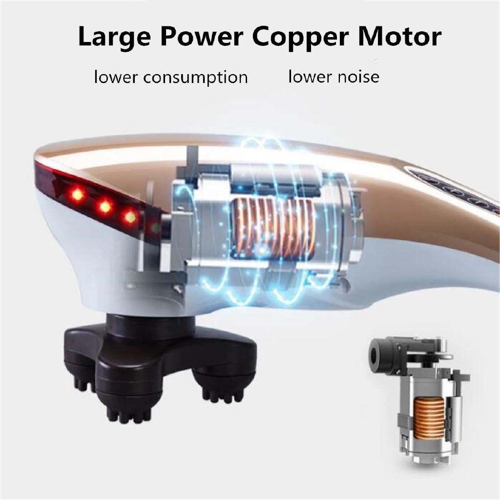 Ручной электрический вибрирующий массажер для шеи и спины, расслабляющий тело, согревающий, моксибустер, устройство для ухода, многофункциональный молотковый массажер