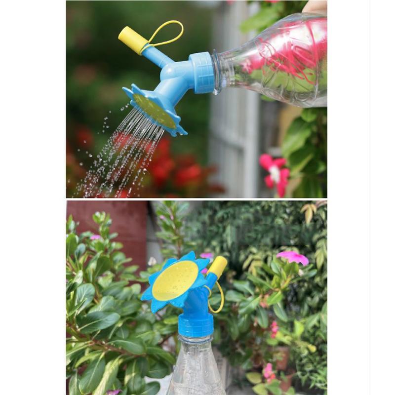 Watering Cans Indoor Flowers Watering Nozzle Bottle Cap Sprinkler Seedlings Plant 3PCS Plastic Sprinkler Dual Head Long Spout Beverage Bottle Supply