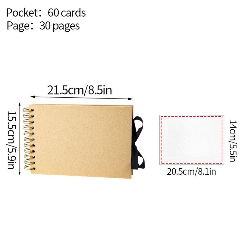 80 Black Pages DIY Craft Album Scrapbooking Paper Photo Album for Wedding Anniversary Gifts Memory Books Scrapbook Fotografico