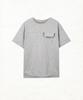 Dandel Dd Футболка с карманом в полоску, двусторонняя (серый)