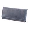 Long Large Easy To Take Genuine Made In Blue [FABRIK] [Fabric] Wallet, Wallet, Capacity, Out, Compact, Thin, Leather, Men's, Women's, Thin, Japan,
