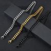 18k Gold Titanium Steel Hip-Hop Cuban Chain Bracelet Unisex