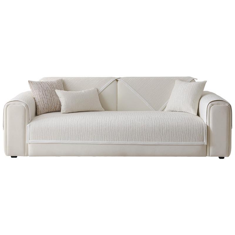 Крем Ветроподушка для дивана Универсальная для всех сезонов Новый Зимний Легкий Роскошный Нескользящий Улучшенный Кожаный Чехол для дивана Ткань-чехол