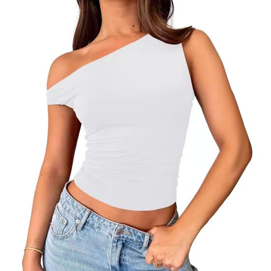 Женский жилет с косым воротником, пуловер без рукавов, однотонный, приталенный, с асимметричным вырезом, камзол