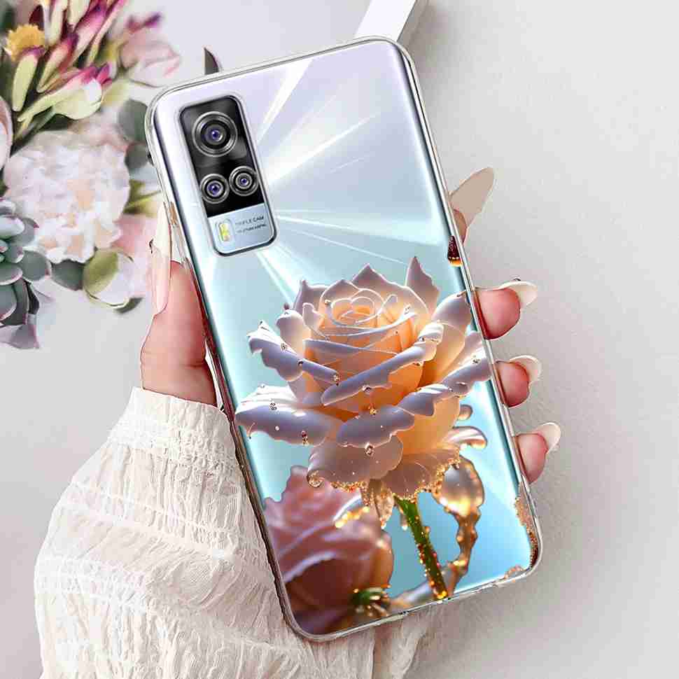 For vivo Y51 V2030 Case Cute Cat Butterfly TPU Soft Silicone Shockproof Cover For Vivo Y51 VIVOY51 6.58" Flowers Phone Cases