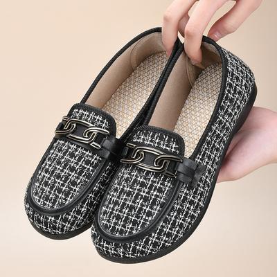 Весна и Осень новая одинарная обувь женская мода универсальная обувь для мам среднего и пожилого возраста одна педаль старые пекинские тканевые туфли женские 2