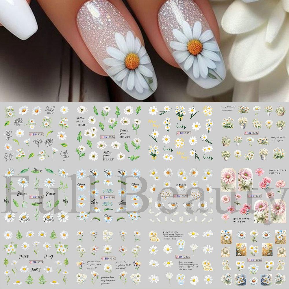 Наклейка для дизайна ногтей, Серия «Весенние и летние цветы и травы», Водная наклейка для ногтей с цветком Zou Ju