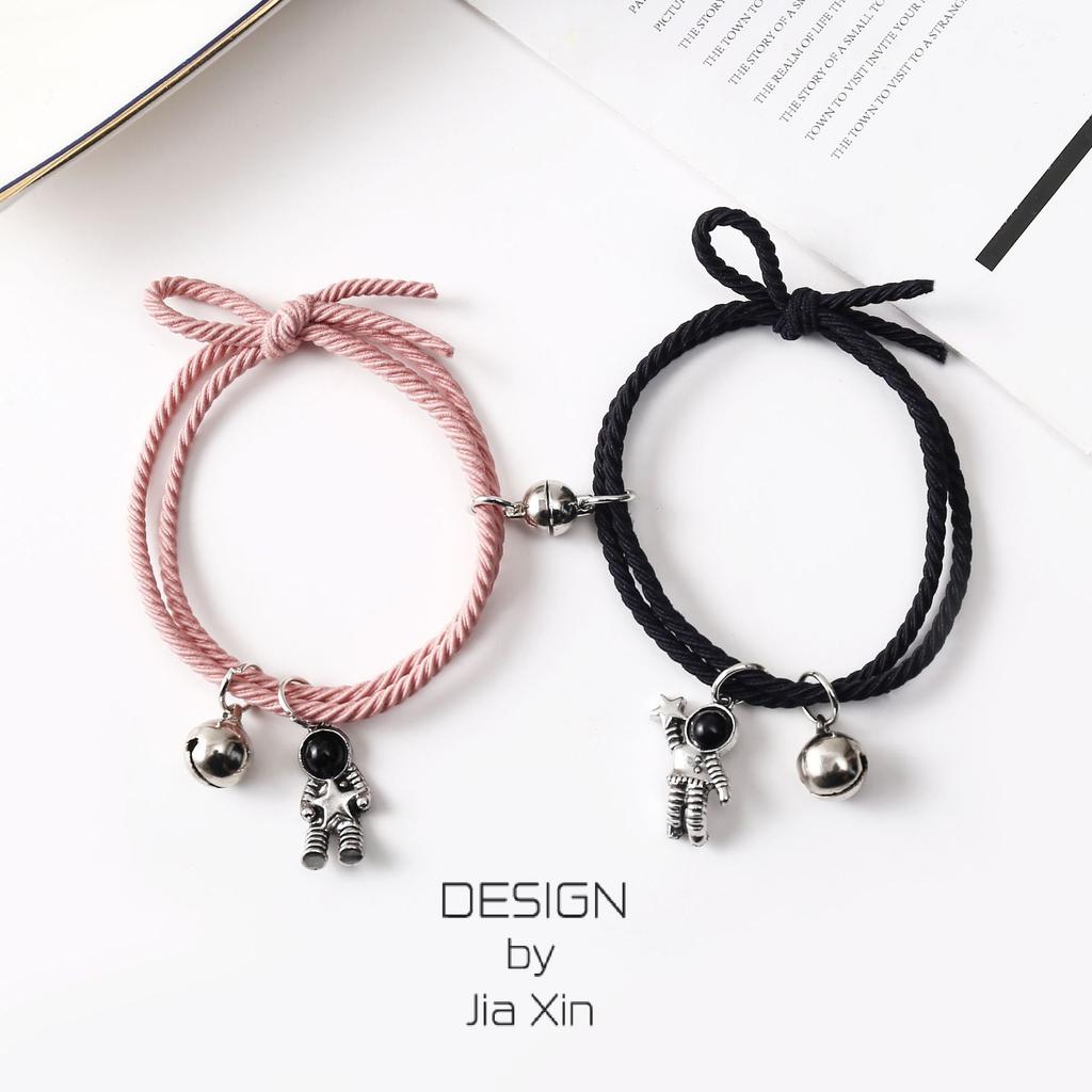 Подарки на день святого Валентина, модный браслет со звездой астронавта, подарок для пары, магнитный браслет, веревочный браслет