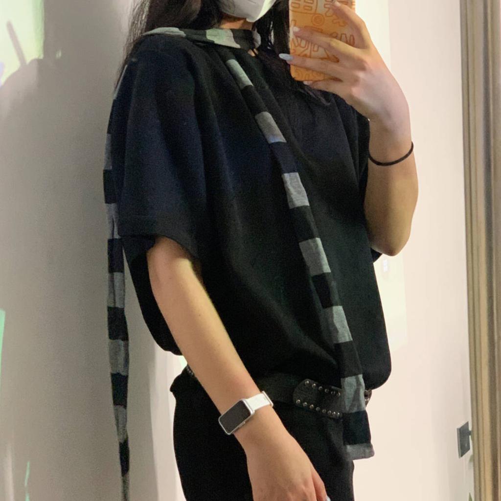 Косплей полосатый шарф для взрослых унисекс Y2K длинный тонкий шарф весна-осень узкий шарф шарф Харадзюку повседневное использование шейный платок