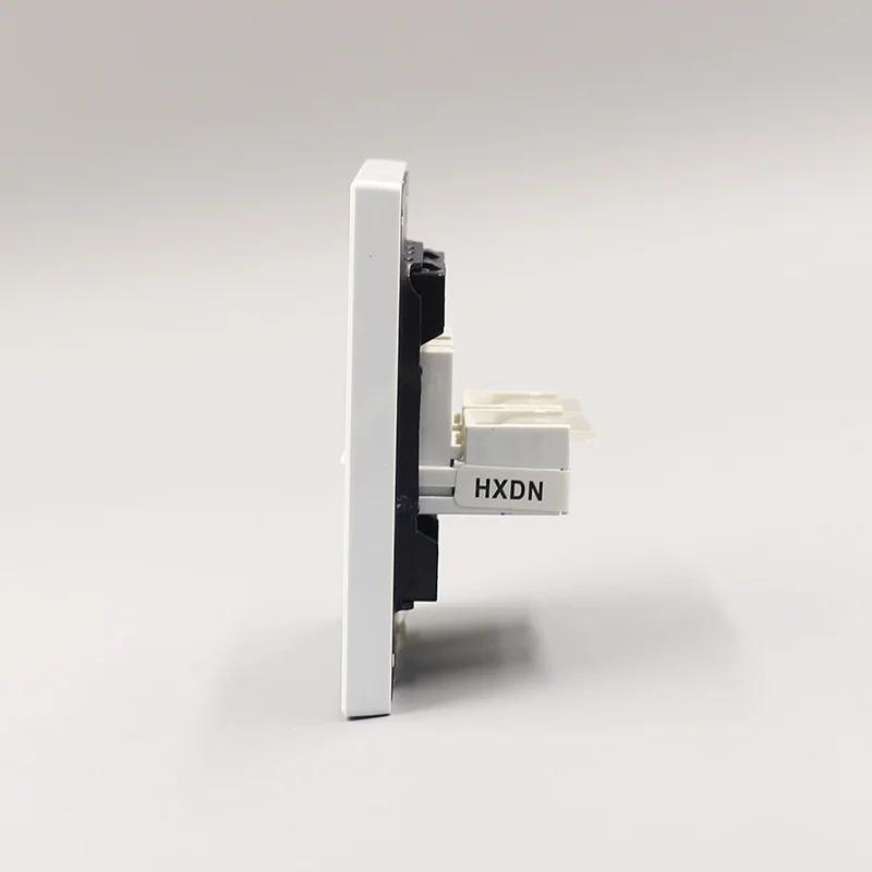 Depoguye Grey настенная розетка RJ45 стандарта ЕС, сетевой модуль CAT5, 6-портовый разъем для сетевого кабеля, выход сетевого интерфейса