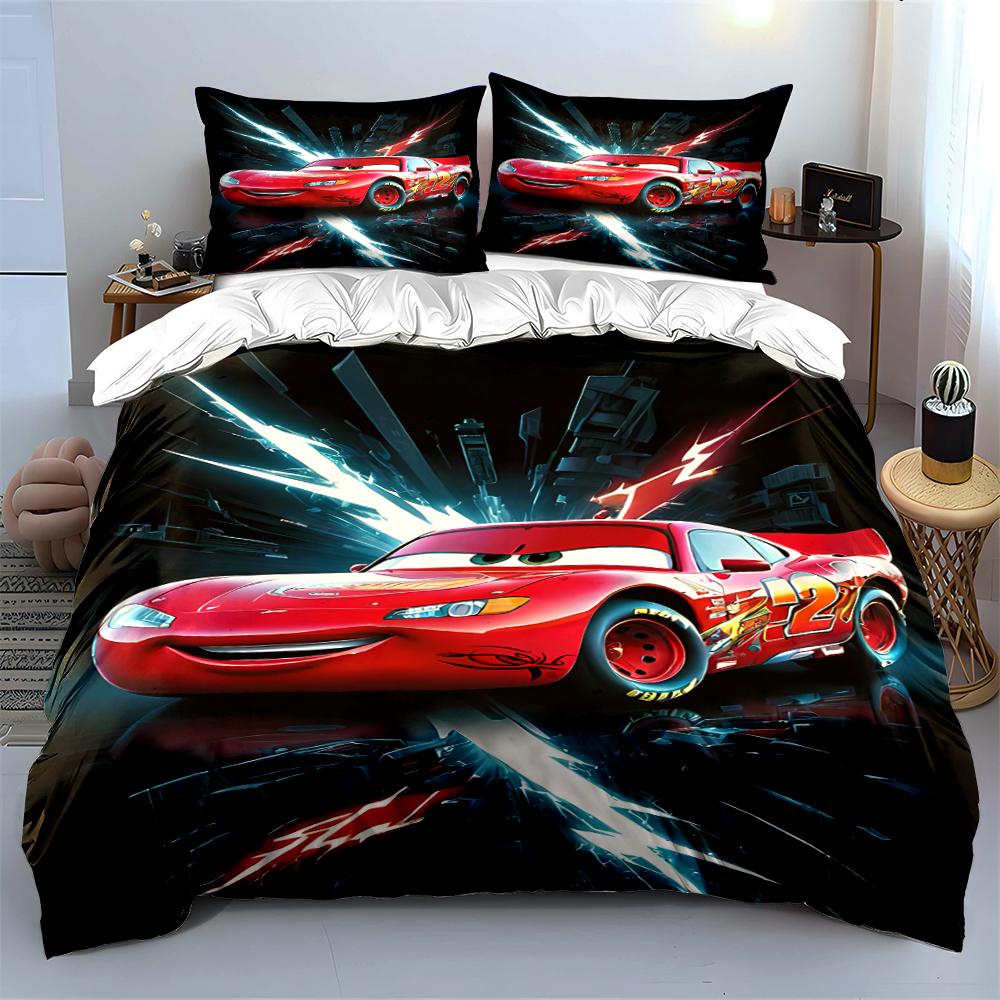 Red Racing Car Bedding Set Bedding set (1 duvet cover, 2 pillowcases, duvet not included)