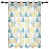Triangular Gradient Texture High Blackout Living Room Drapes Simple Design Bedroom Space High Shading Drape New Fashion Home Curtain