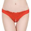 Underwear Shorts Pearl Open Crotch TV044 [Buzz Selection] T-back See-through Women's (06 Red)