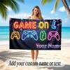 Neon Colorful Theme Soft Beach Towel Personalized Custom Name Text Towel Portable for Beach Pool Travel