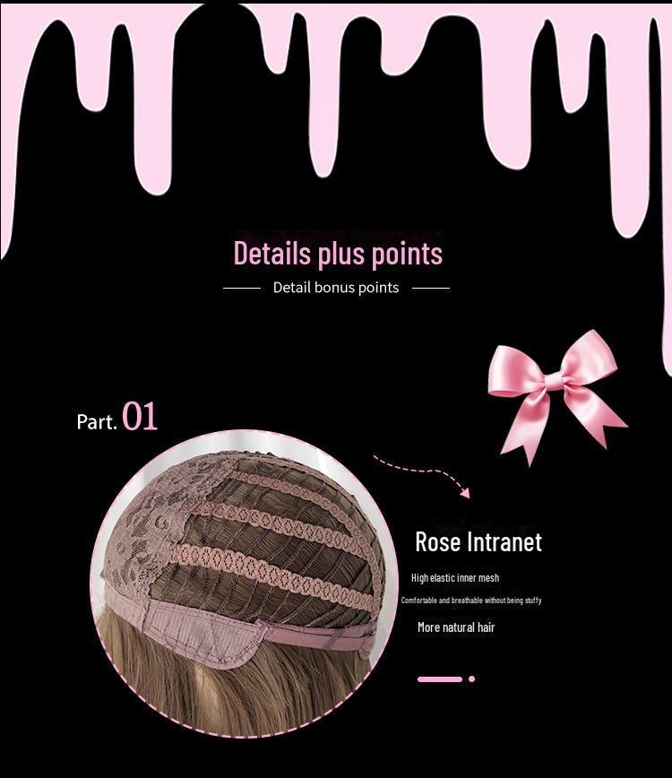 Sihuan Long Black Tea Lolita Wig - Women's Natural Straight Hair for Round Faces