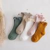 Носки для маленьких девочек, кружевные носки средней длины, детские вязаные носки