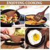 Wooden Spatula Ladle Kitchen Utensil for Cooking Nonstick Frying Pan Wok Wood Turner Stirring 30 cm Long Handle Serving Spoon7