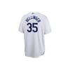 Nike Los Angeles Dodgers Replica Player Letter Print Side Split Design Baseball Short Sleeve T-Shirt Men Tops White WHLD7B35