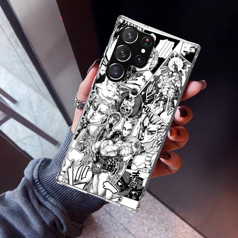 JoJo Kira Yoshikage Killer Queen Phone Case For Samsung Galaxy S26 S25 Edge S24 S23 Ultra S22 Plus S21 S20 FE Soft TPU Back Cove