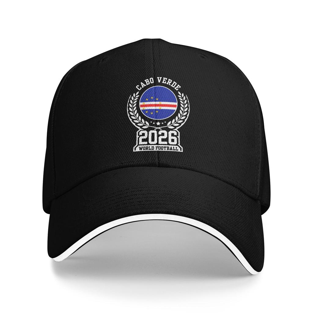 Cape Verde Flag Football Fan 2026 Sandwich Baseball Caps Popular Supporter Unisex Style Polyester Headwear Sports Gift Hats