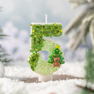 Рождественская елка Праздничная номерная свеча Инновация 0-9 Ручная работа DIY Декорации Поделки